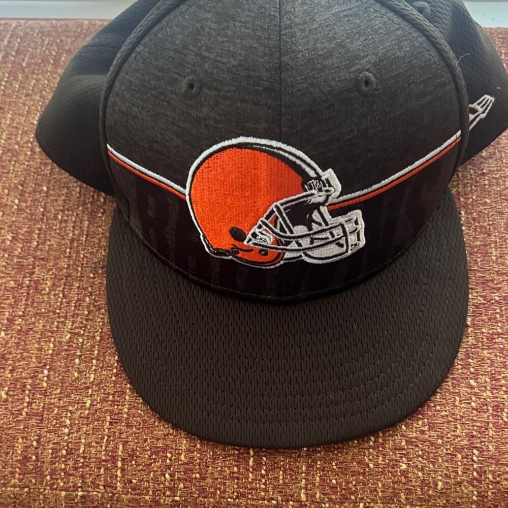 New Era Brown and Orange Football Cap